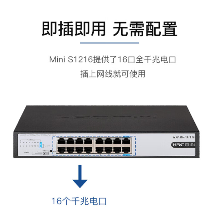 即插即用的千兆利器 新華三H3C Mini S1216 16口非網(wǎng)管交換機(jī)評測